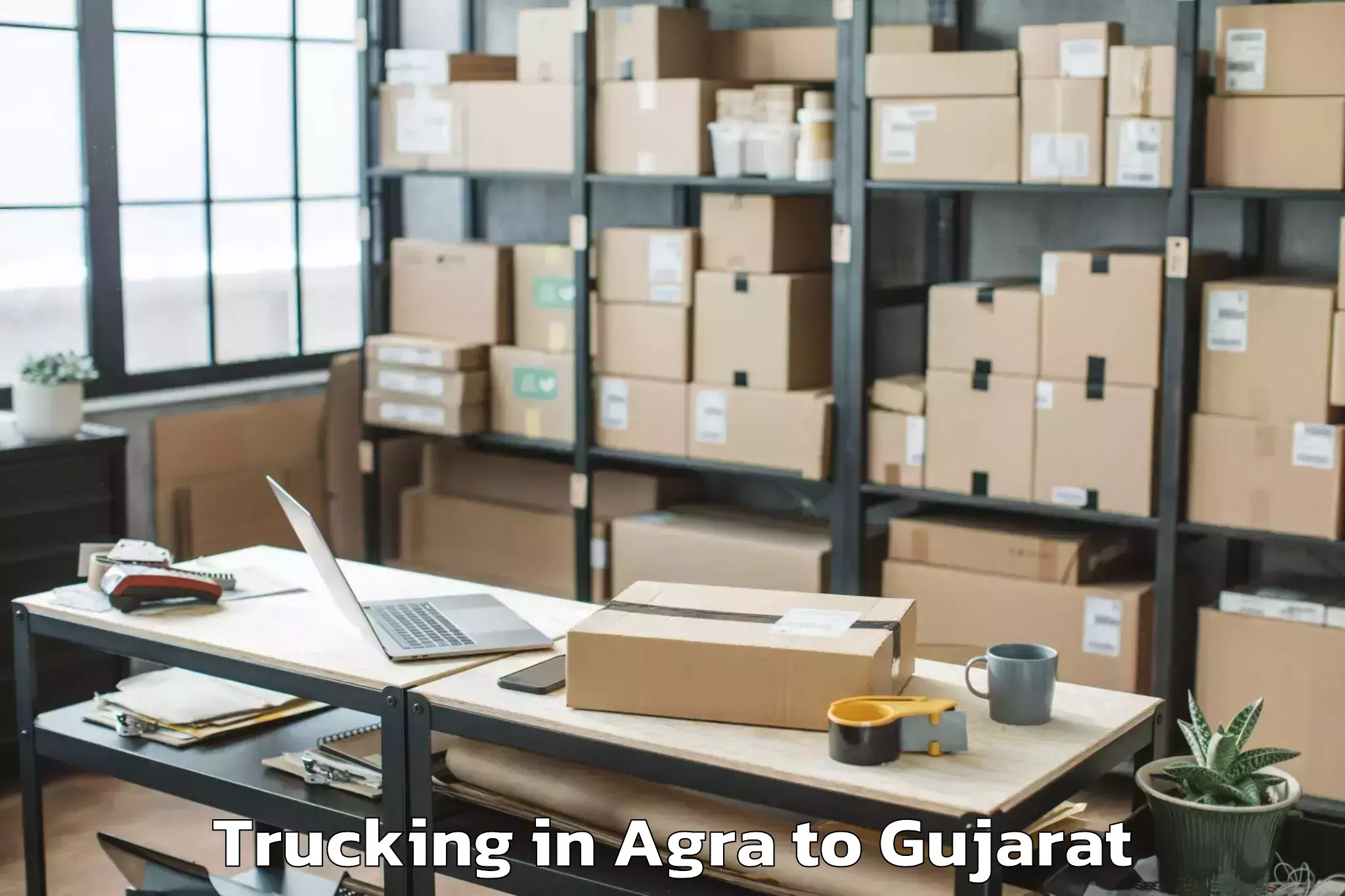 Top Agra to Lunawada Trucking Available